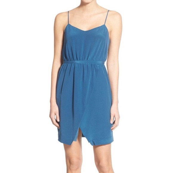 Madewell Dresses & Skirts - Madewell silk blue strap dress!
